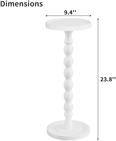 Small Round Side Table, Rubberwood‌ Drink Table - Image 3