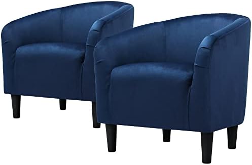 Topeakmart Velvet Accent Chairs Set of 2 by Topeakmart