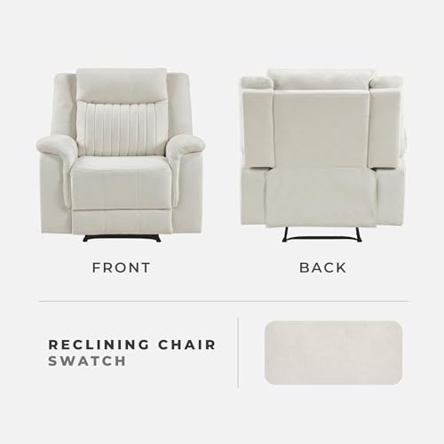 Lexicon Polished Microfiber Wall Hugger Manual Reclining Chair - Image 6