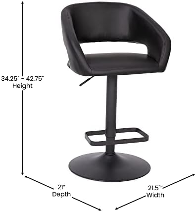 Flash Furniture Erik Contemporary Adjustable Height Barstool - Image 3