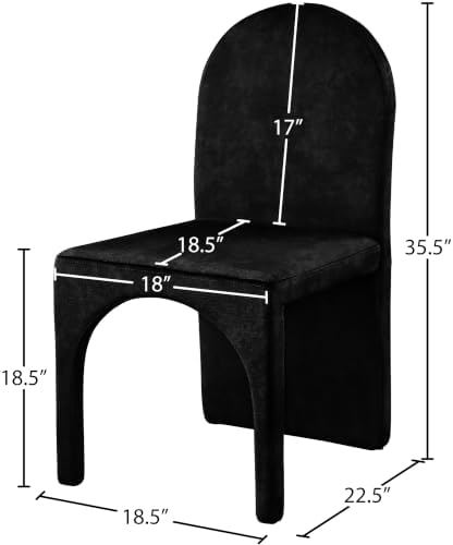 Meridian Furniture 803Black-SC Summer Collection Modern | Contemporary Velvet - Image 3