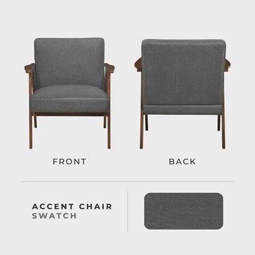 Lexicon Mid Century Modern Accent Chair, Dark Gray - Image 4