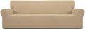 Easy-Going Stretch 4 Seater Oversized Sofa Couch Cover Sand by Easy-Going