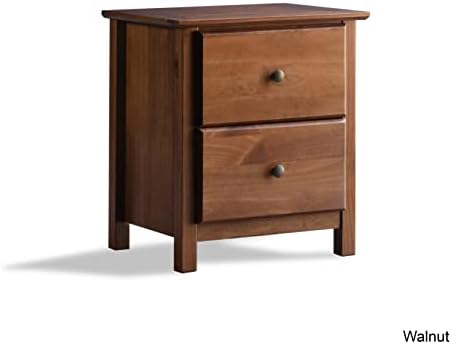 Grain Wood Furniture Shaker 2-Drawer Bedside Nightstand, Solid Wood - Image 5