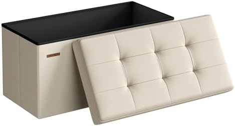 SONGMICS 30 Inches Folding Storage Ottoman Bench, Load 660 lb by SONGMICSbySONGMICSHOME