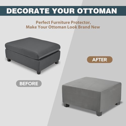 NeColorLife Velvet Ottoman Cover Square - Image 4