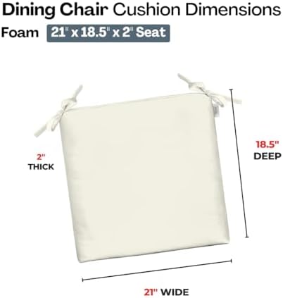 RSH DECOR Sunbrella Foam Chair Cushions Set of 2 | 21x18.5x2 | All-Weather - Image 3