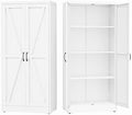GAIOUS 63" Tall Metal Storage Cabinet White Cupboard Kitchen Pantry Cabinet by GAIOUS