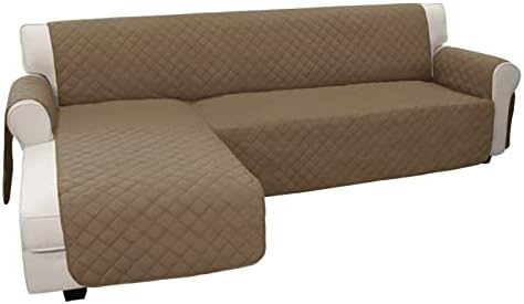 Easy-Going Reversible L-Shape Sectional Couch Cover, Camel/Camel by Easy-Going