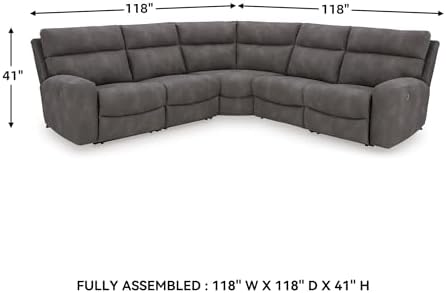 Signature Design by Ashley 5-Piece Power Reclining Sectional Sofa - Image 3