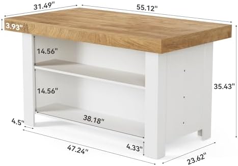 LITTLE TREE 55 Inches Kitchen Island - Image 2