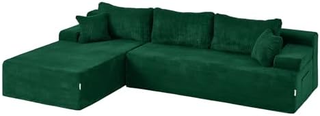 Hobestluk Boneless Couches Modular Sectional Sofa L-Shape Oversized Chaise - Image 3