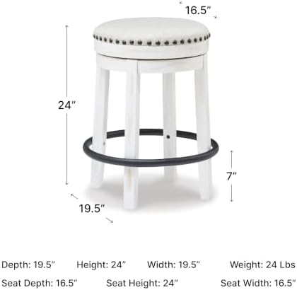 Signature Design by Ashley Valebeck 24 Inch Counter Height Stool - Image 3