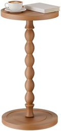 Small Round Side Table, Rubberwood‌ Drink Table by Unknown