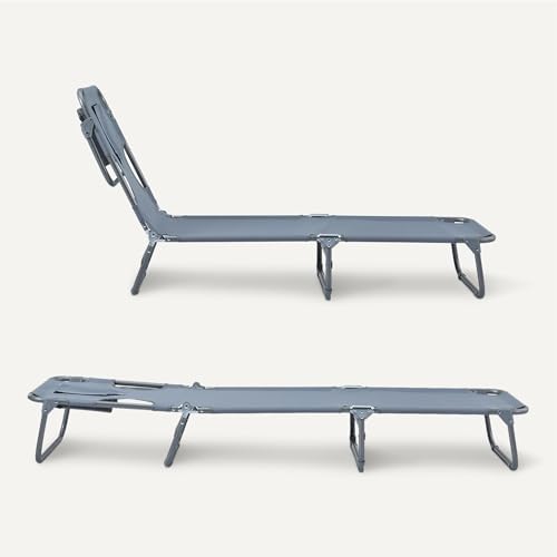 Amazon Basics Outdoor Lounge Chair, Foldable Design - Image 4