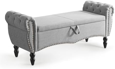 Furniliving 51.75" Storage Ottoman Bench - Image 3