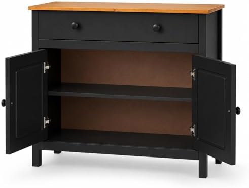 From the Tree Furniture 44" Wide Black & Pine Top Solid Pine Shaker Sideboard - Image 5