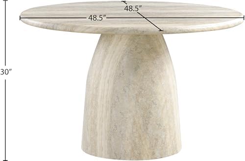 Meridian Furniture 701Travertine-T Cosenza Collection Art Deco 48.5" - Image 3