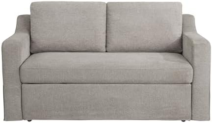Serta Hawthorne 66.1" Slipcovered Convertible Sleeper Loveseat, Full Size - Image 3