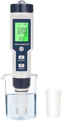 Pool Salt Tester, Digital Pool Water Tester, Accurate and Reliable, pH Meter by Professionalwaterqualitytes