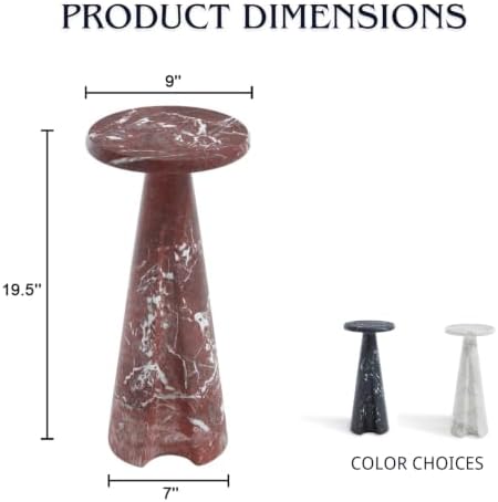 Modern Faux Marble Bedside Table - Image 2
