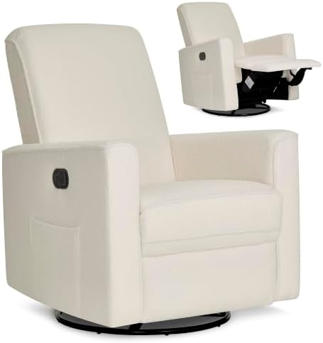 Evolur Raleigh Plus Nursery Glider Recliner, Plush Ivory by Evolur
