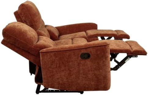 Pemberly Row 2-Piece Reclining Sofa Set, Burnt Orange Chenille, Motion Sofa and - Image 5