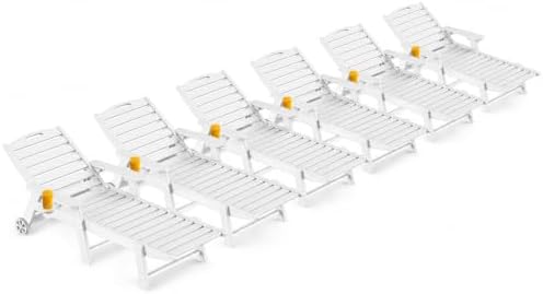 Ciokea Lounge Chair Outdoor Set of 6, Oversized Chaise Lounge Chair by Ciokea