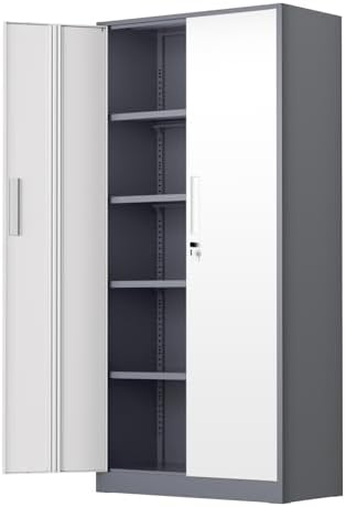 SUNCROWN 72" Metal Storage Cabinet by HOME