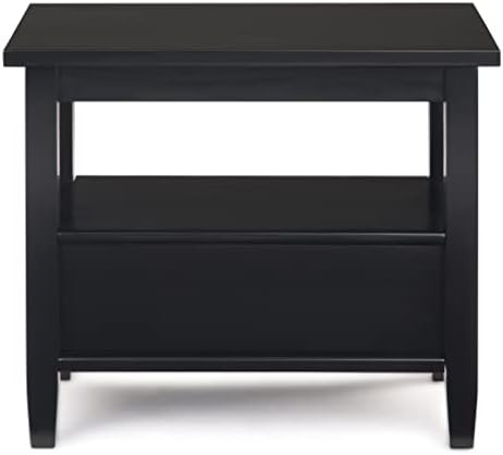 SIMPLIHOME Warm Shaker 14" Narrow Side Tables in Black - Image 4