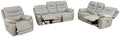 Electric Power Reclining Sofa Set, Genuine Breathing Leather Recliner Couch Set by UOCFYK