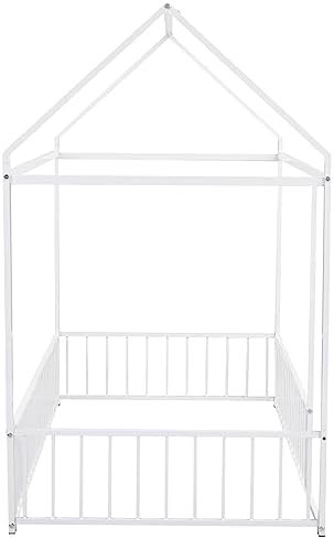 Flieks Twin Size Metal Bed House Bed Frame - Image 7