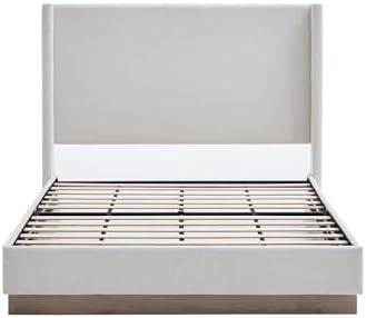 Full Boucle Bed Frame with 52.5" Tall Headboard - Image 3