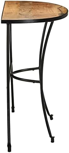 Modern Half Circle Side Table Solid Mango Wood 43.3x15.7x30.3 Inches Living - Image 4