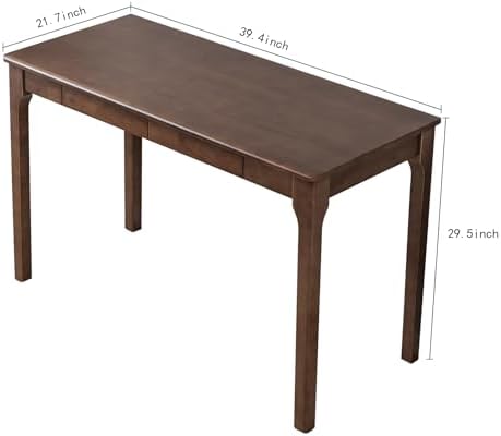 Solid Wood Desk with Drawers, Small Computer Desk - Image 2