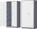 INTERGREAT Metal Storage Cabinet Doors, Tall Lockable Steel Cabinets by INTERGREAT