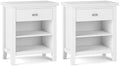 SIMPLIHOME Artisan 24" Wide Bedside Nightstands in White by SimpliHome