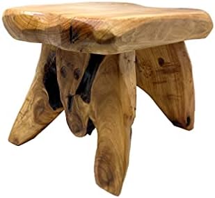 Natural Tree Stump Stool Live Edge Cedar Wood Plant Stand, Garden Bench - Image 6