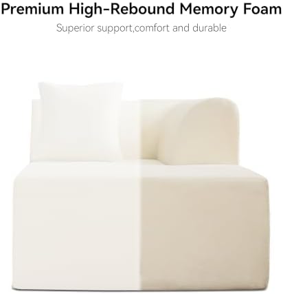 140''Oversized Cloud Velvet Curved Sectional Couch, Boneless Couch - Image 5