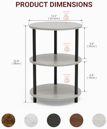 XBurmo Round Coffee Table for Living Room - Image 2