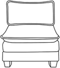 VINGLI Cloud Teddy White Middle Single Chair by VINGLI