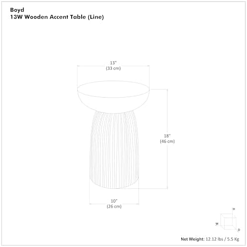 SIMPLIHOME Boyd 13" Wide Solid Wood Round End Table in Black - Image 3