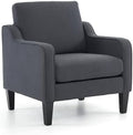 VINGLI Accent Chair, Linen Fabric Dark Grey Armchair by VINGLI