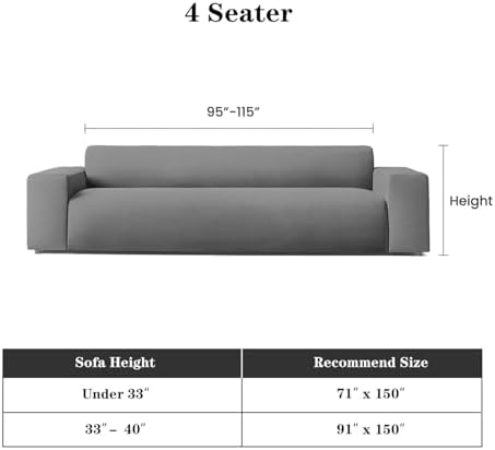 MEETSKY Oversized Couch Cover for Sectional Sofa Set Abstract Geometric - Image 5