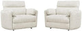 Pemberly Row Mega Ivory XL Extra Wide Power Glider Recliner by PEMBERLYROW