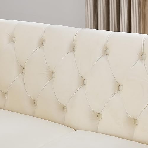 59" Chesterfield Loveseat Velvet Sofa - Image 5