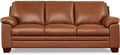 Hydeline Magnum Top Grain Leather Sofa Couch, Nutmeg Brown, Memory Foam and by HydelineFurniture