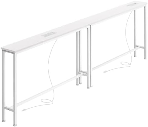 SUPERJARE 78.8 inch Narrow Behind Couch Table by SUPERJARE