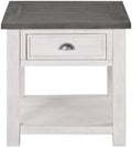 Martin Svensson Home Monterey Solid Wood End Table White by Unknown