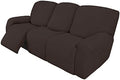 Easy-Going 8 Pieces Recliner Couch Stretch Sofa Slipcover Chocolate by Easy-Going